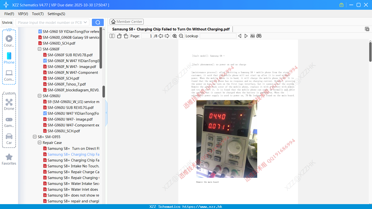 Samsung S8+ Charging Chip Failed To Turn On Without Charging